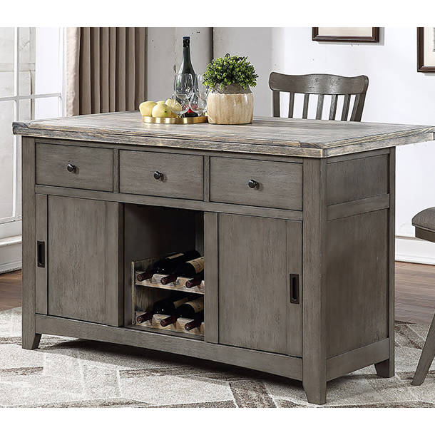 Three Posts™ Blissfield Solid Wood Kitchen Island & Reviews Wayfair